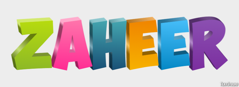 Zaheer Texteffekt