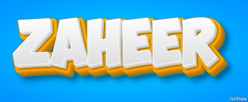 Zaheer Texteffekt
