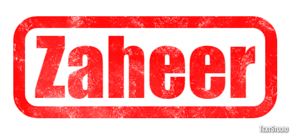 Zaheer Texteffekt