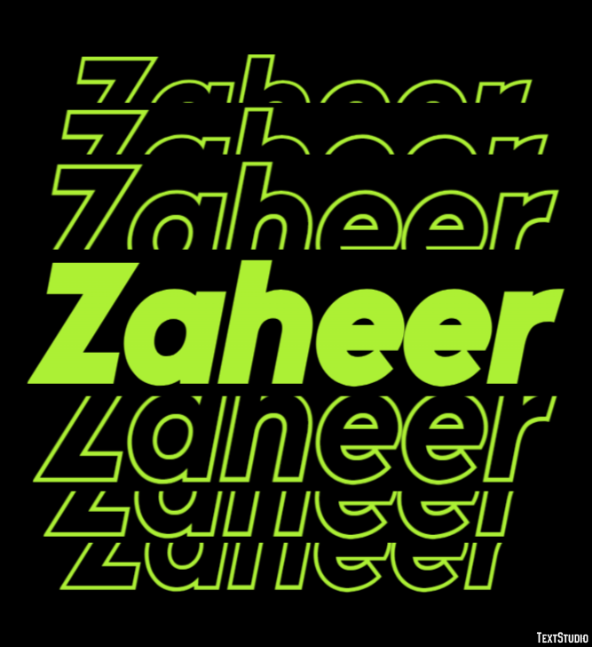 Zaheer Texteffekt