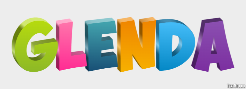 Glenda Effet de texte