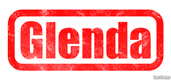 Glenda Effet de texte