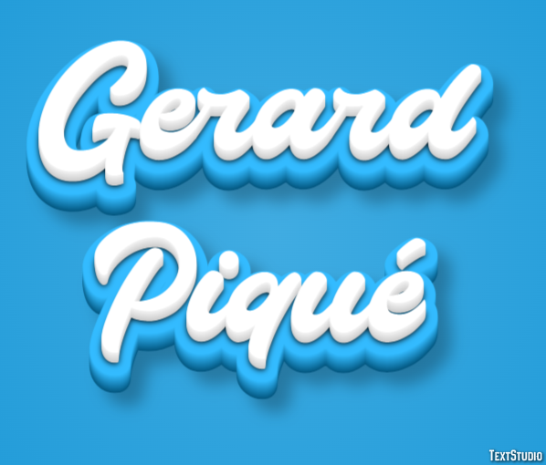 Gerard Piqué Effetto testo