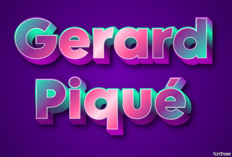 Gerard Piqué Effetto testo