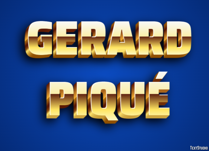 Gerard Piqué Efecto de Texto