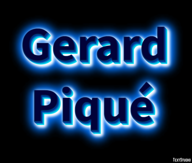 Gerard Piqué Efeito de texto