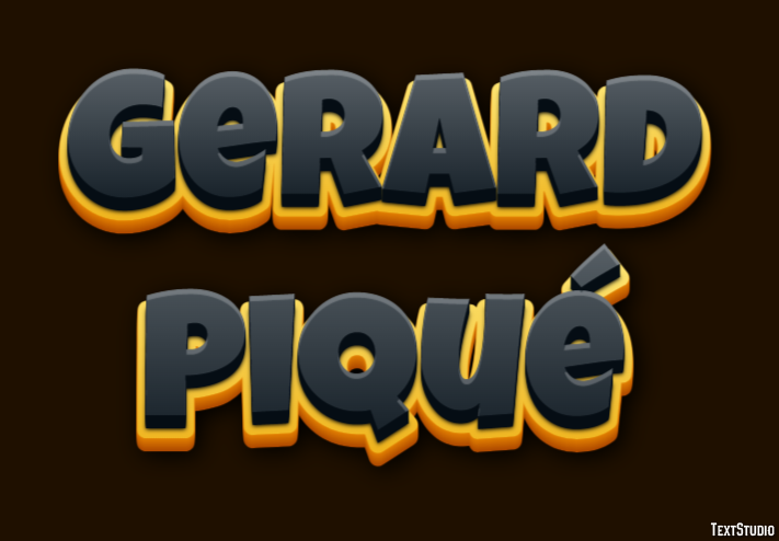 Gerard Piqué Efecto de Texto