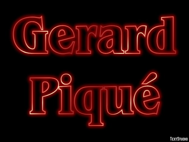 Gerard Piqué Effetto testo