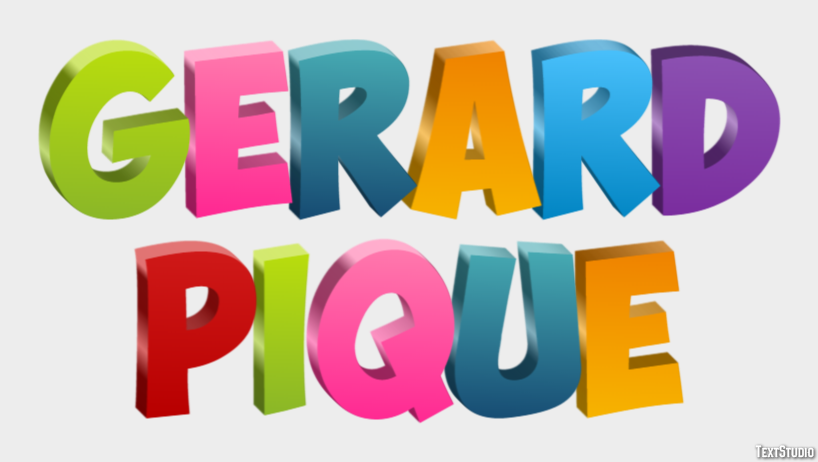 Gerard Piqué Effetto testo