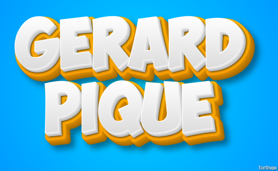 Gerard Piqué Efecto de Texto