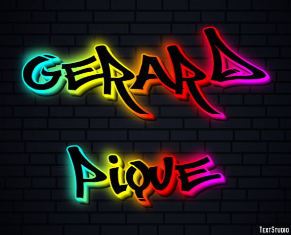 Gerard Piqué Effetto testo