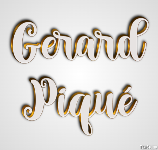 Gerard Piqué Effetto testo