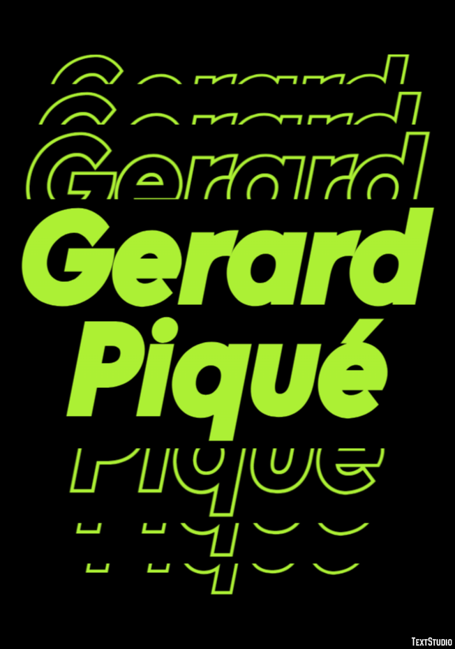 Gerard Piqué Effetto testo