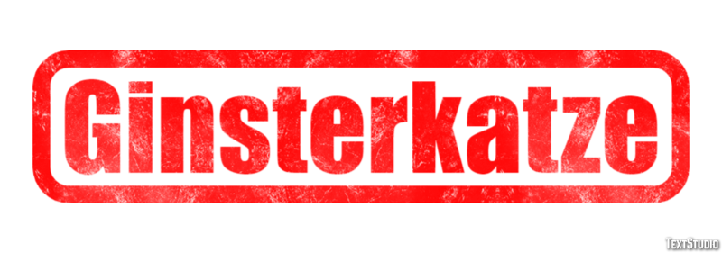 Ginsterkatze Texteffekt