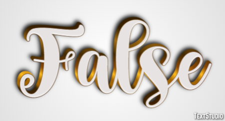 False Text Effect