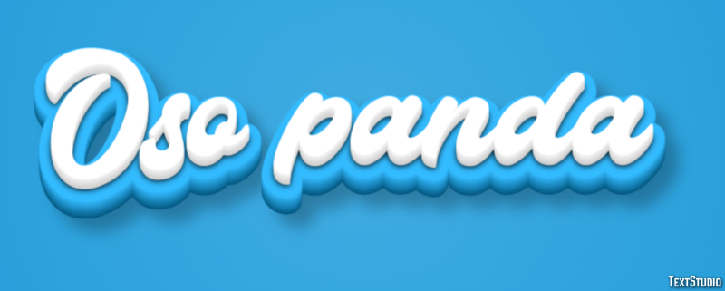 Oso panda Efecto de Texto
