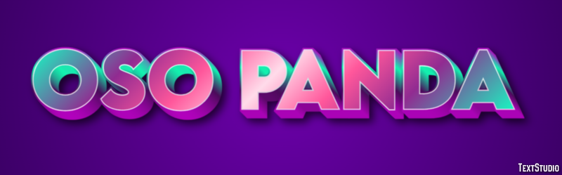 Oso panda Efecto de Texto