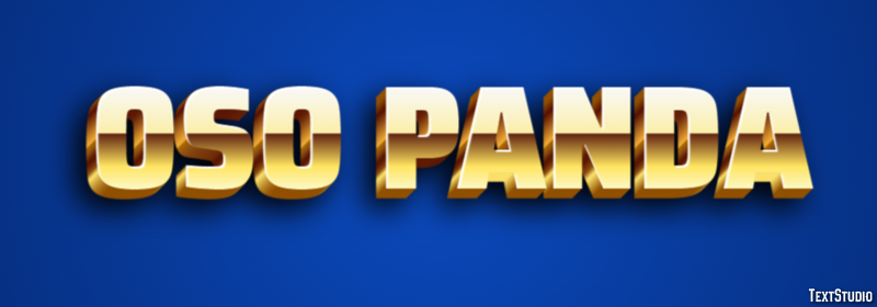 Oso panda Efecto de Texto