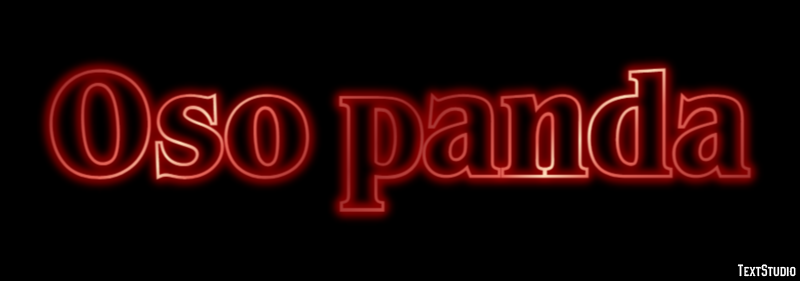 Oso panda Efecto de Texto