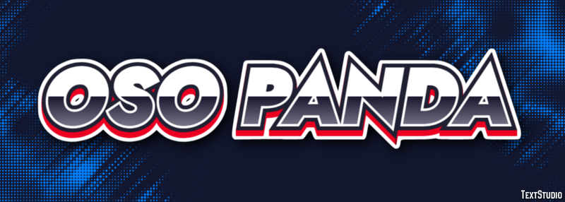 Oso panda Efecto de texto