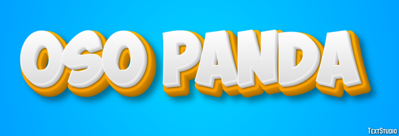 Oso panda Effet de Texte
