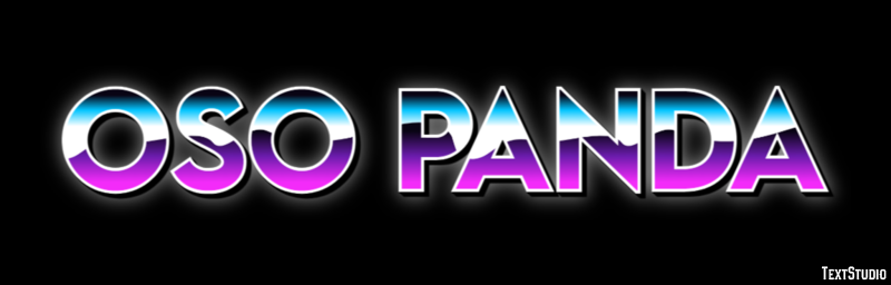 Oso panda Efecto de Texto