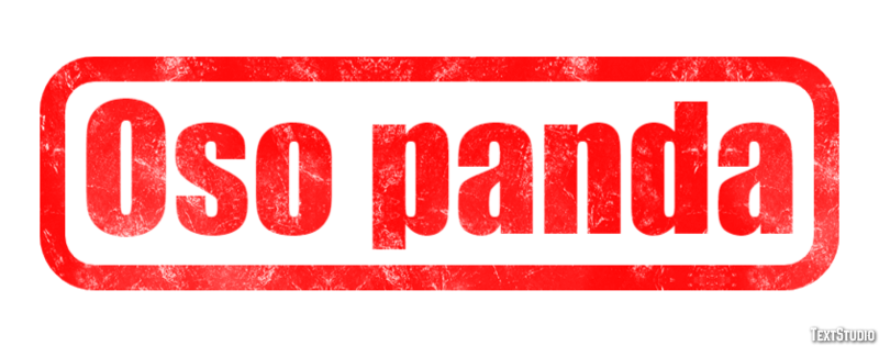 Oso panda Effet de Texte