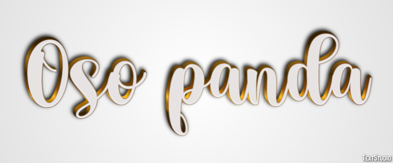 Oso panda Efecto de Texto