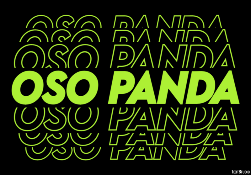 Oso panda テキスト効果