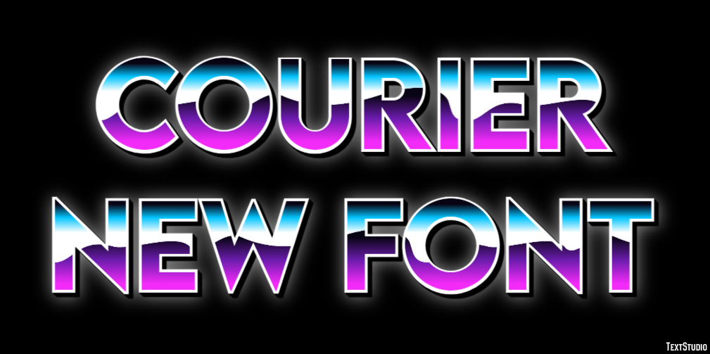 Courier New Font Efecto de Texto