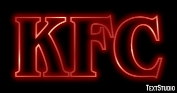 KFC テキスト効果