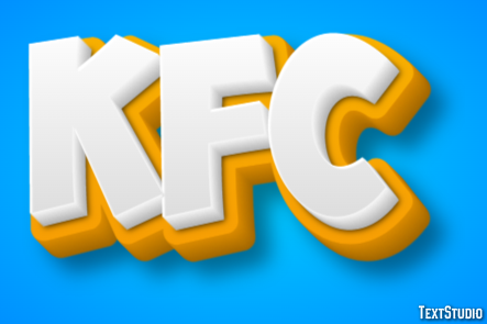 KFC テキスト効果