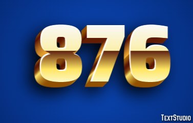 876 Text Effect