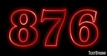 876 Text Effect