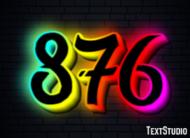 876 Text Effect