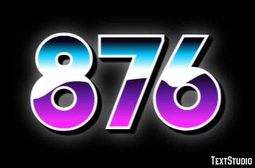 876 Text Effect
