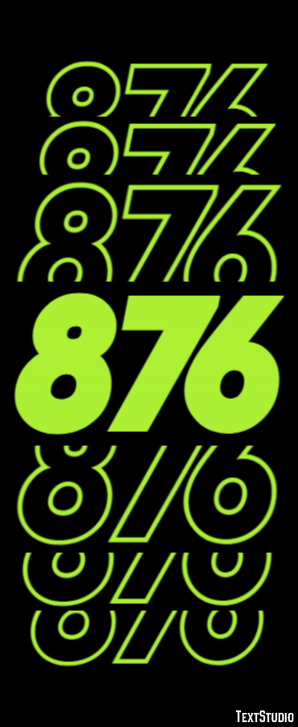 876 Text Effect