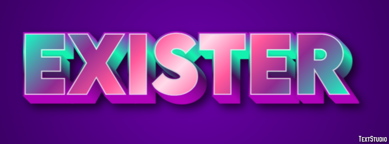 Exister Effet de texte