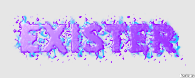 Exister Effet de texte