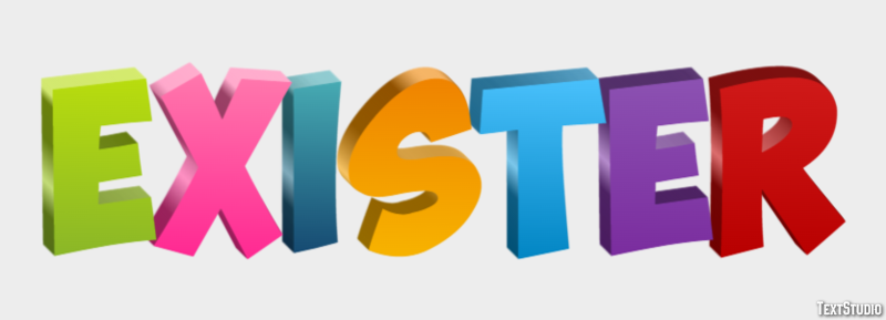 Exister Effet de texte