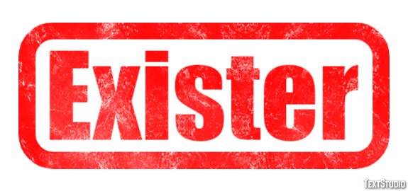 Exister Effet de texte