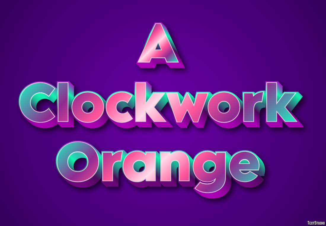 A Clockwork Orange Tekst Effect