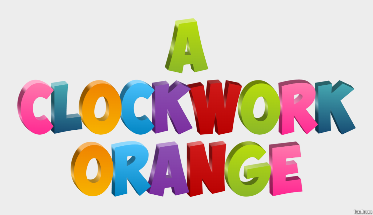 A Clockwork Orange Tekst Effect