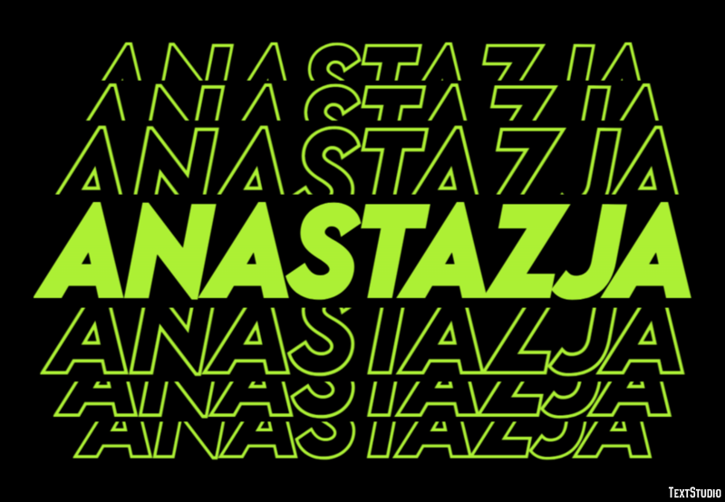 Anastazja Effetto testo
