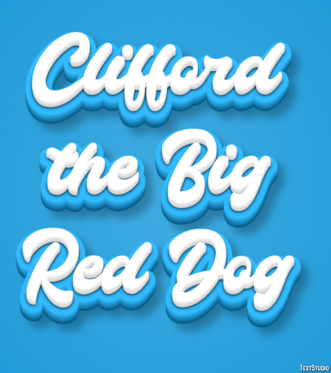 Clifford the Big Red Dog Texteffekt