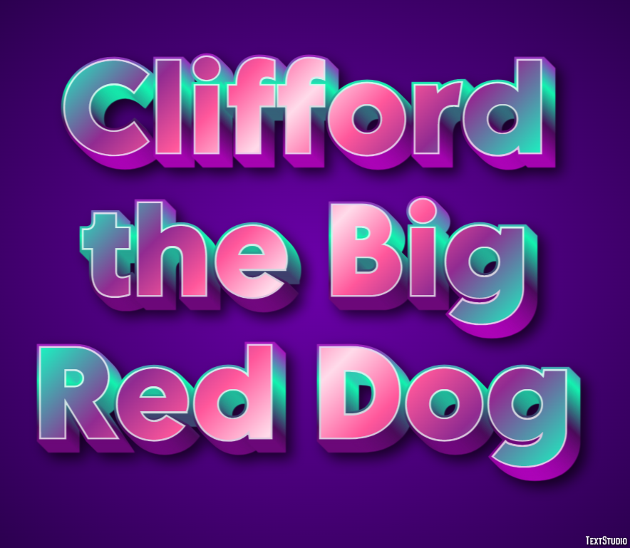 Clifford the Big Red Dog Texteffekt