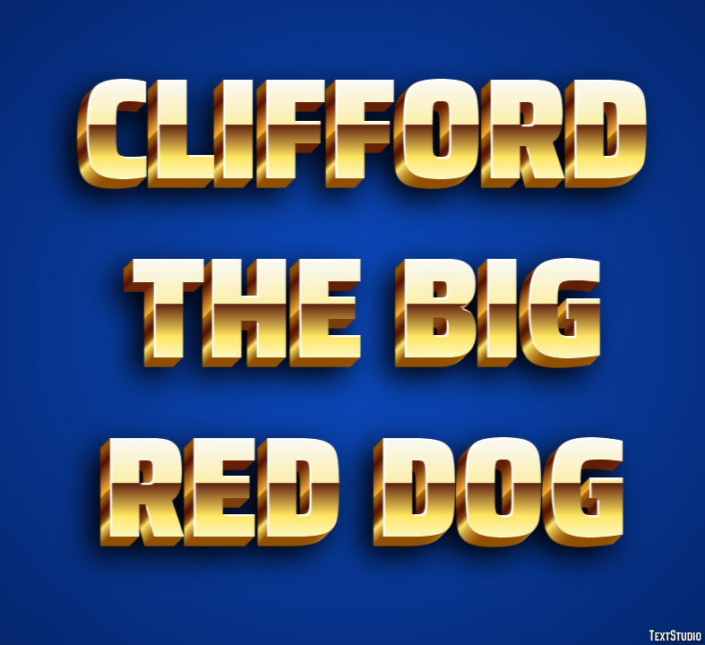 Clifford the Big Red Dog Texteffekt