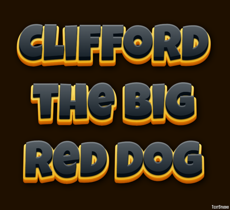 Clifford the Big Red Dog Texteffekt
