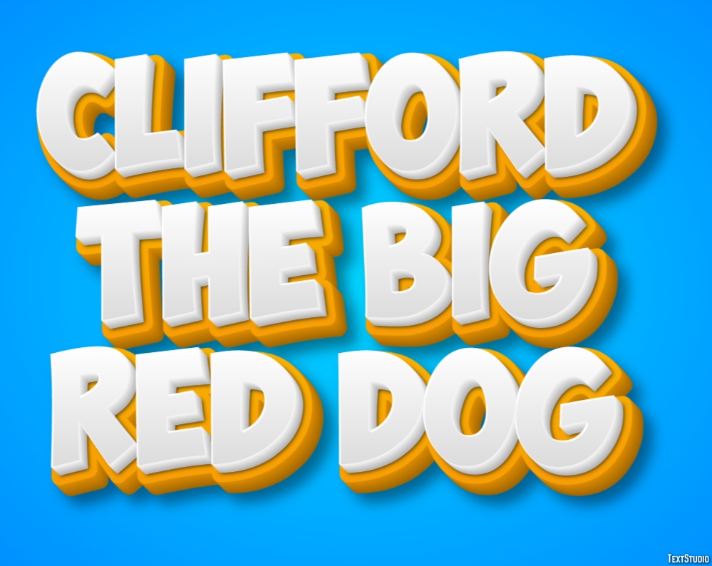Clifford the Big Red Dog Texteffekt