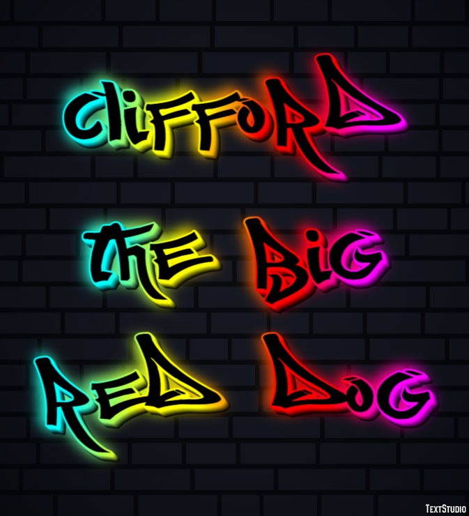 Clifford the Big Red Dog Texteffekt
